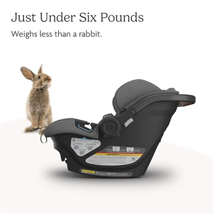 New UPPAbaby Aria Lightweight Infant Car Seat (Charcoal Mélange/Saddle Leather)