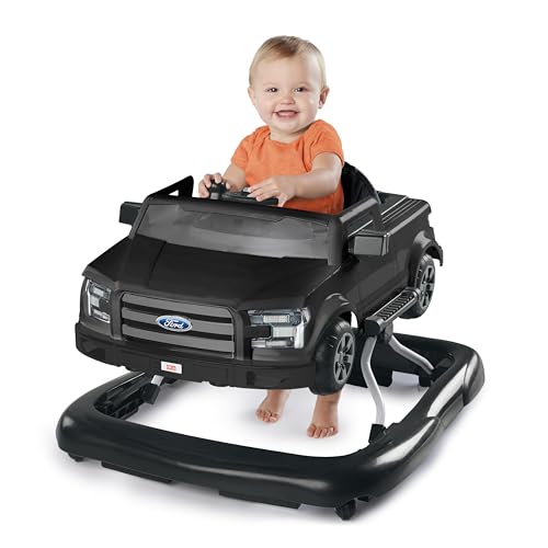 New Bright Starts Ford F-150 4-in-1 Agate Black Baby Activity Center & Push Walker