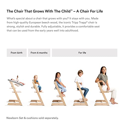 New Tripp Trapp High Chair from Stokke includes Baby Set with Removable Harness (Natural)