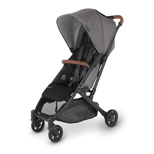 UPPAbaby Minu V2 Travel Stroller Greyson (Charcoal Mélange/Carbon Frame/Saddle Leather)