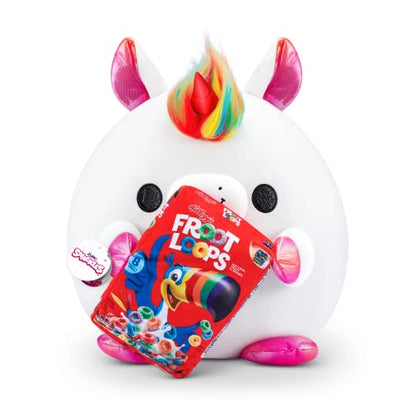 ZURU Snackles Froot Loops Unicorn Super Sized 14 inch Plush (Stuffed Animal)