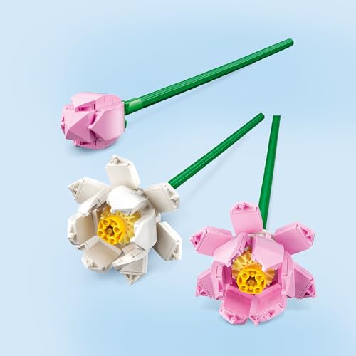 New LEGO Lotus Flowers Building Kit, Artificial Flowers for Decoration 40647