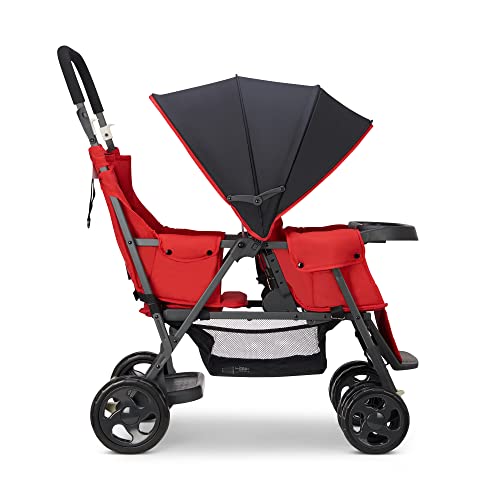 Joovy Caboose Sit and Stand Tandem Double Stroller (Graphite Red)