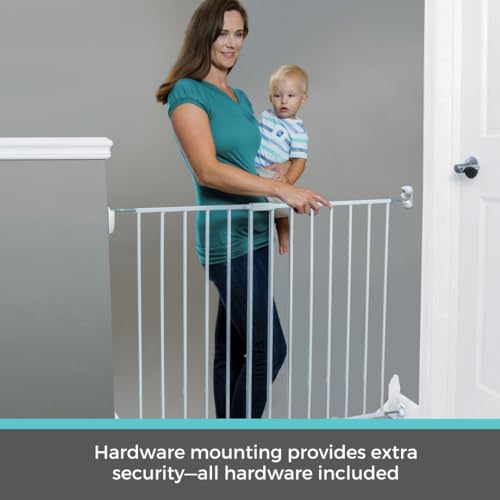 Toddleroo by North States Baby Gate for Stairs (30" Tall, White)