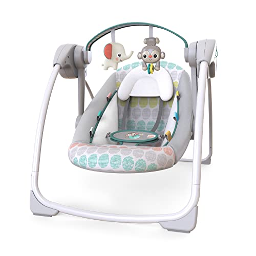 Bright Starts Portable Automatic 6-Speed Baby Swing (Whimsical Wild)