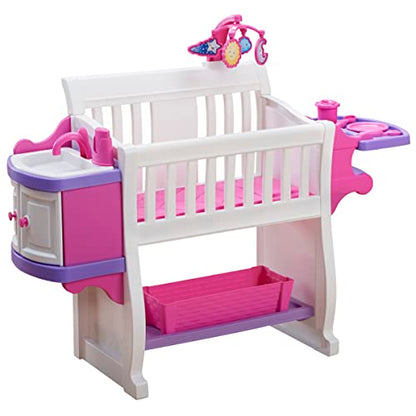 American Plastic Toys Kids' Nursery Baby Doll Playset Furniture (Pink)