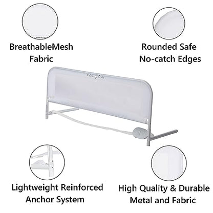 Dream On Me Adjustable Mesh Bed Rail (White)