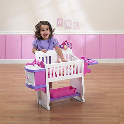 American Plastic Toys Kids' Nursery Baby Doll Playset Furniture (Pink)