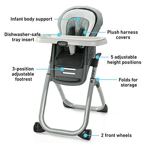 New Graco DuoDiner DLX 6 in 1 High Chair | Converts to Dining Booster Seat (Mathis)