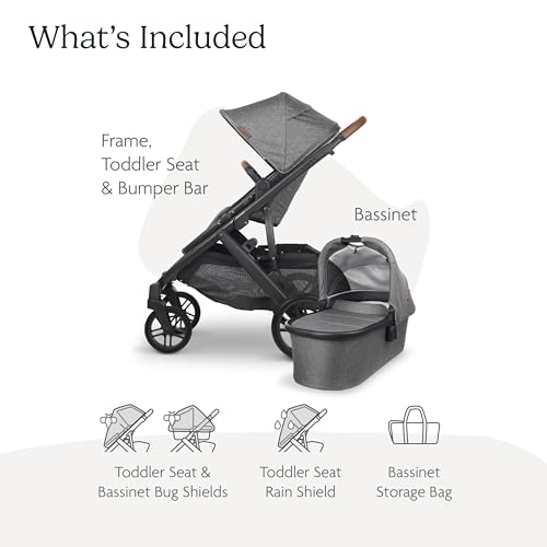 UPPAbaby Vista V2 Stroller with Bassinet (Greyson Charcoal Melange)