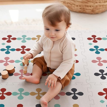 PIGLOG Baby Play Mat - 72x48" Foam Puzzle Mat, Blossom