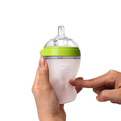 New Comotomo Baby Bottle, Green, 8 oz (2 Count)