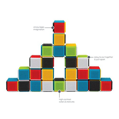 Infantino Press & Stay Sensory Blocks for Babies (Multicolor)