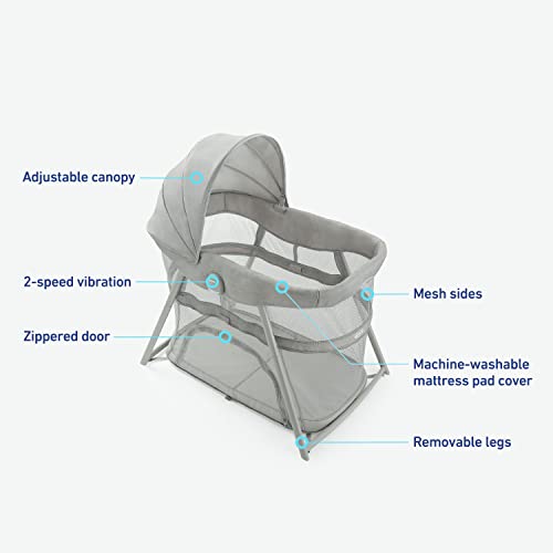 New Graco DreamMore 3-in-1 Portable Bassinet & Travel Crib (Modern Cottage)