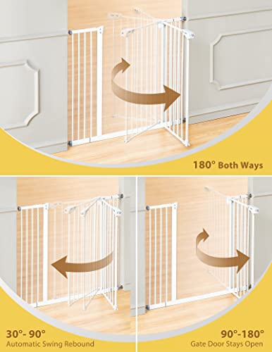 New InnoTruth Baby Gate 29"- 39.6", Extra 36" Tall (White)