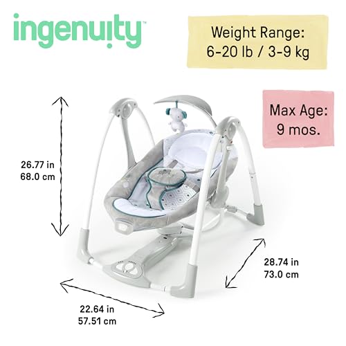 Ingenuity ConvertMe 2-in-1 Baby Swing (Nash)