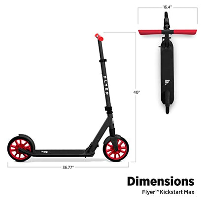 New Flyer Kickstart Max, Radio Flyer Kick Scooter (Red)