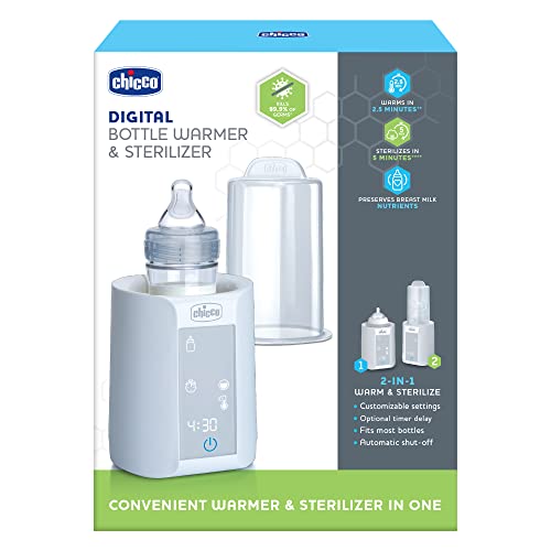 New Chicco Digital Bottle Warmer & Sterilizer for Baby Bottles, Baby Food Jars