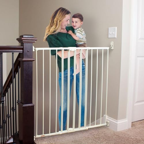 New Toddleroo by North States Baby Gate Fits Openings 28.68"-47.85" Wide (36" Tall - Warm White)