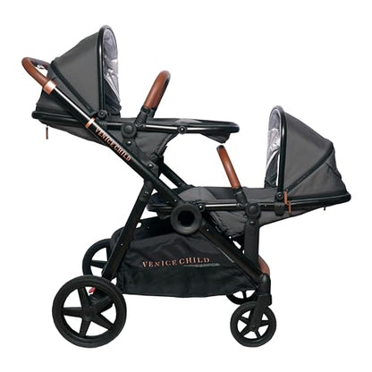 Venice Child Maverick Tandem Single to Double Stroller (Twilight Gray)