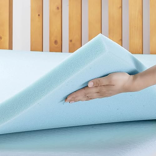 New Best Price Mattress 2-inch Ventilated Gel Memory Foam Topper (Full - Blue)