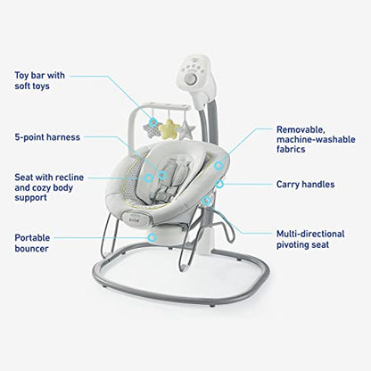 New Graco Sway2Me Swing with Portable Bouncer (Watson)