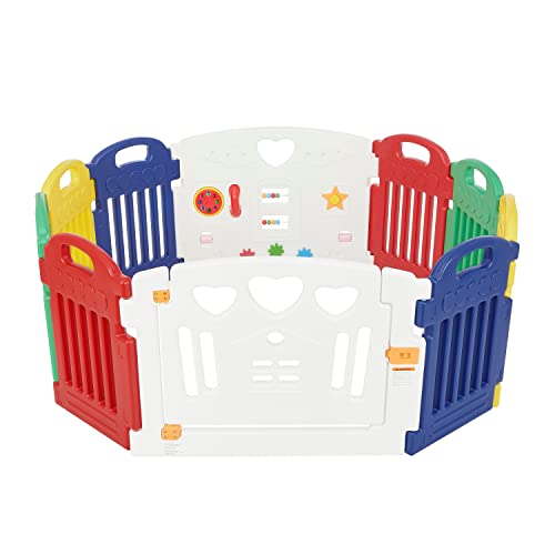 New Dream On Me Imagination Station 10 Panel Playpen (Multi Color)