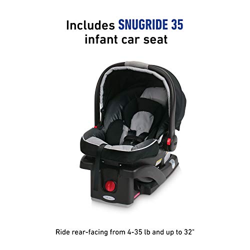 New Graco FastAction Fold Jogger Travel System Includes SnugRide 35 Infant Car Seat (Gotham)