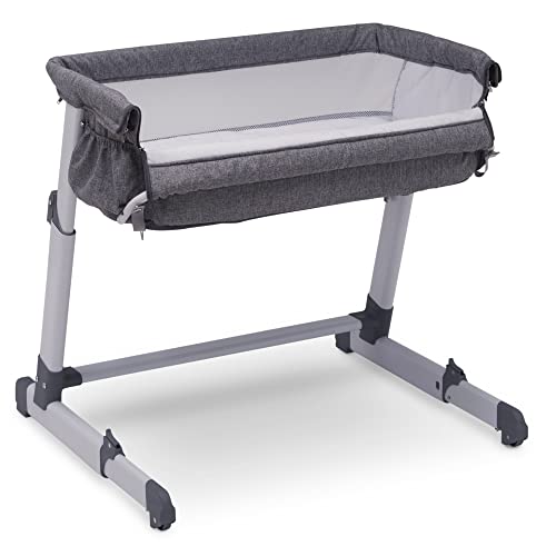 New Delta Children Simmons Kids Dream Bedside Bassinet Grey