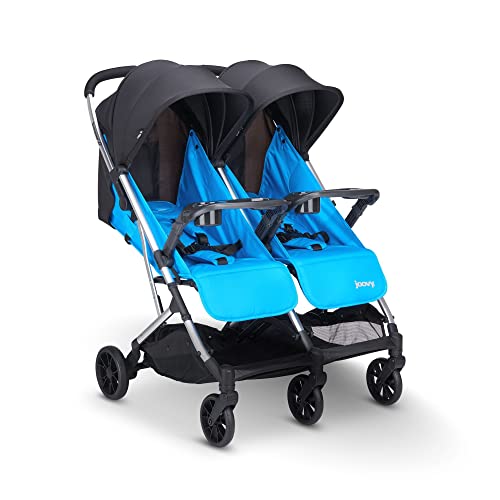 New Joovy Kooper X2 Double Stroller Lightweight Travel Stroller (Glacier Blue)