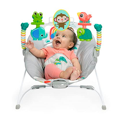 New Bright Starts Playful Paradise Comfy Baby Bouncer Seat (Unisex, 0-6 Months)