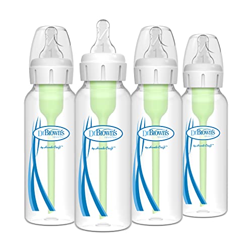 New Dr. Brown's Natural Flow® Anti-Colic Options+™ Narrow Baby Bottles 8 oz/250 mL
