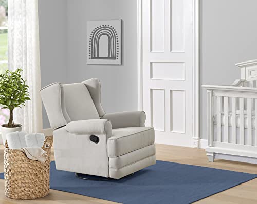 New Oxford Baby Teegan Upholstered Swivel Glider & Recliner Nursery Chair (Sand)