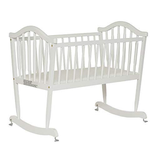 New Dream on Me Rocking Cradle, 38x22x32.5 Inch (Pack of 1 - White)