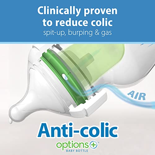 New Dr. Brown's Natural Flow Anti-Colic Options+ Wide-Neck Baby Bottles