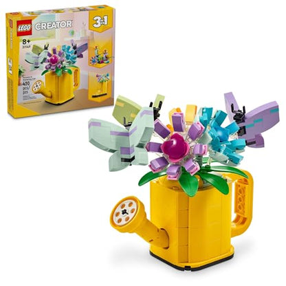 New LEGO Creator 3 in 1 Flowers in Watering Can Building Toy 31149