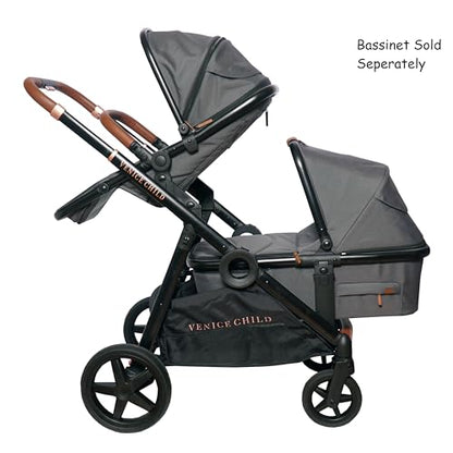 Venice Child Maverick Tandem Single to Double Stroller (Twilight Gray)