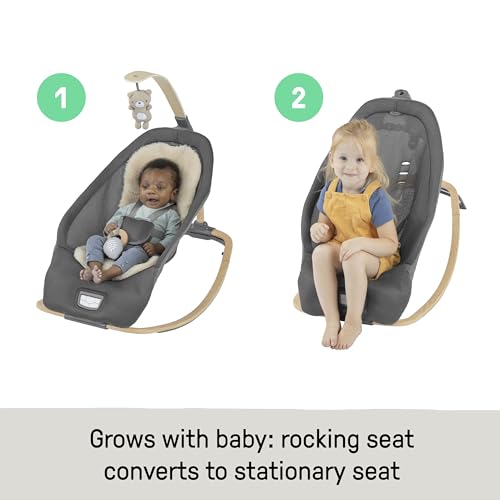 New Ingenuity Every Season 2-in-1 Baby Rocker & Seat (Grey)