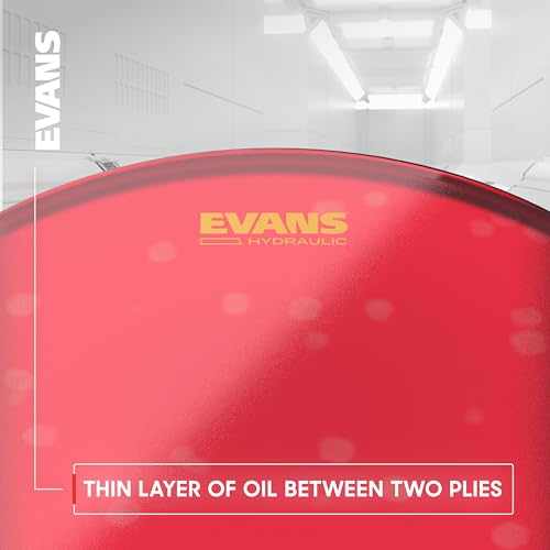 Evans Drum Heads - Hydraulic Red Tom Drumhead, 20 Inch