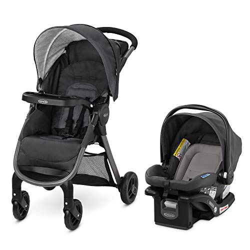 Graco FastAction SE Travel System | Includes Quick Folding Stroller (Redmond)