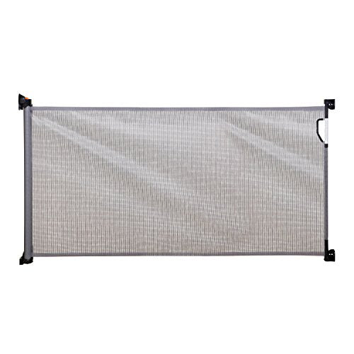 New Dreambaby Indoor Outdoor Retractable Mesh Baby Gate 33” Tall And 55” Wide (Gray)