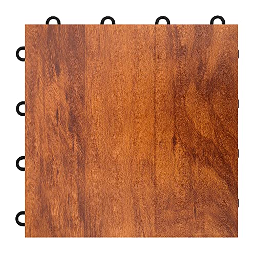 IncStores 3/8 Inch Thick Practice Dance Floor Tiles (Dark Map - 12 Pack)