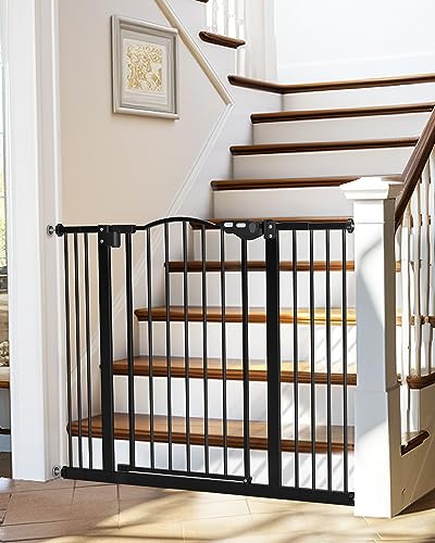 New InnoTruth 39.6” Gate for Stairs & Doorways, 30" Tall Baby Gate (Black)