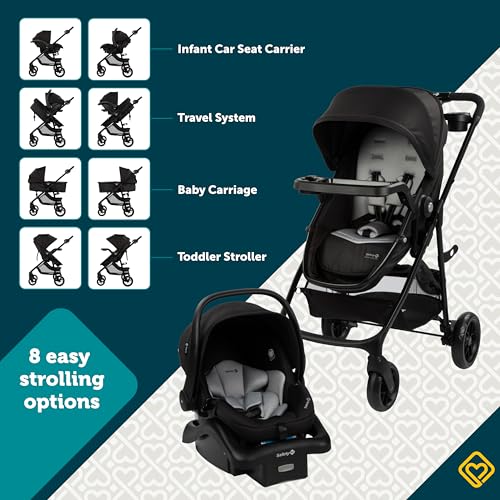 Safety 1st Grow and Go Flex 8-in-1 Travel System, Forest Tide