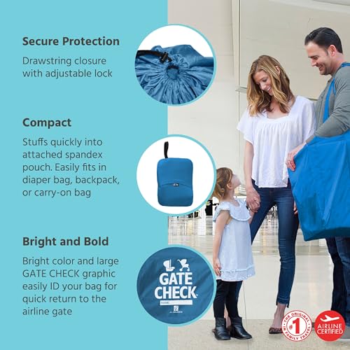 New J.L. Childress Gate Check Bag for Single & Double Strollers (Blue)