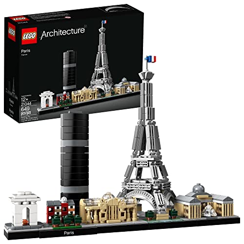 New LEGO Architecture Paris Skyline Collectible Model Building Kit with Eiffel Tower and The Louvre 21044