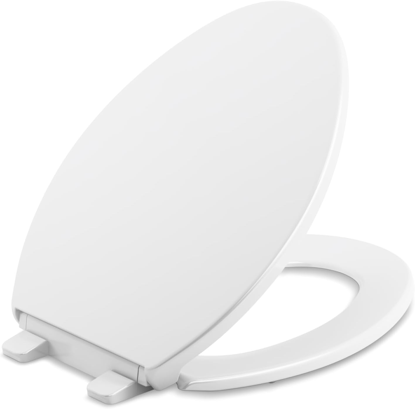 New Kohler K-4774-0 Brevia Elongated White Toilet Seat with Quick-Release Hinges And Quick-Attach Hardware For Easy Clean