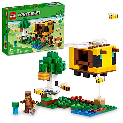 New LEGO Minecraft The Bee Cottage Building Set - Construction Toy with Buildable House 21241