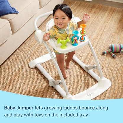 New Graco Jumpstart 4-in-1 Adjustable Infant Activity Bouncer & Jumper with Snack Tray, Geo Pop