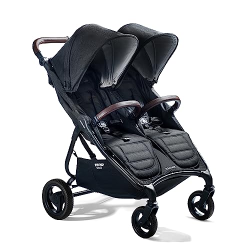 Valco Baby Trend Duo Light Weight Side by Side Double Stroller 2023 (Night Black)